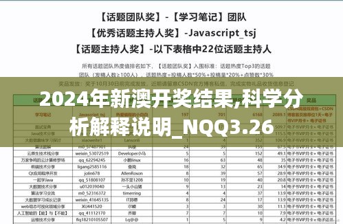 2024年新澳开奖结果,科学分析解释说明_NQQ3.26