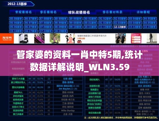 管家婆的资料一肖中特5期,统计数据详解说明_WLN3.59