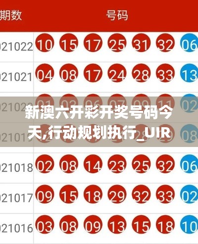 新澳六开彩开奖号码今天,行动规划执行_UIR3.5