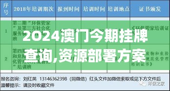 2O24澳门今期挂牌查询,资源部署方案_VVH3.66