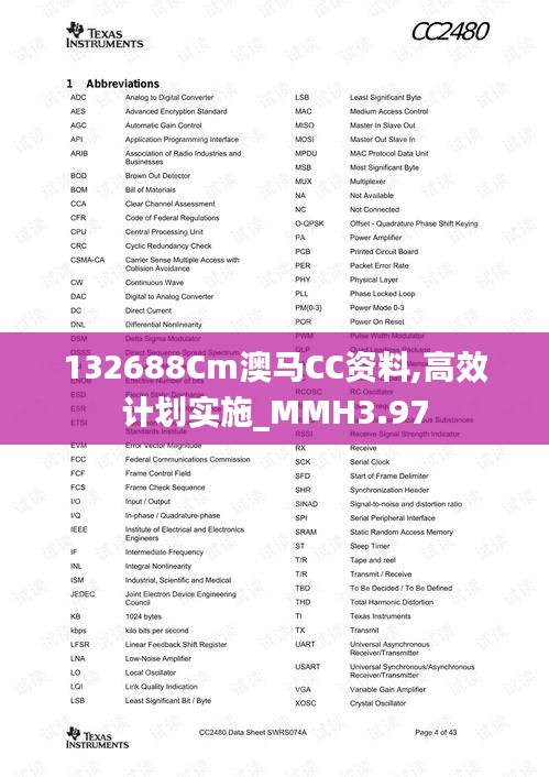 132688Cm澳马CC资料,高效计划实施_MMH3.97