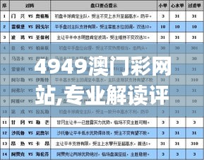 4949澳门彩网站,专业解读评估_RWD3.84