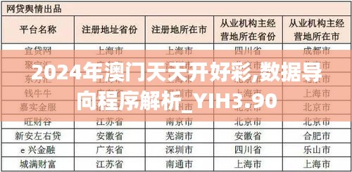 2024年澳门天天开好彩,数据导向程序解析_YIH3.90