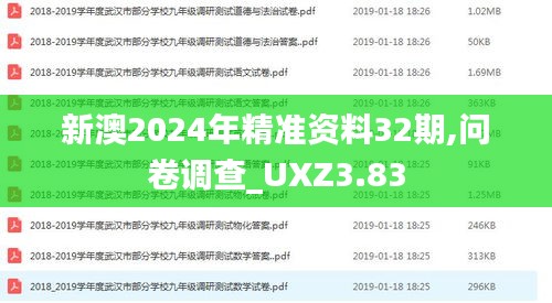 新澳2024年精准资料32期,问卷调查_UXZ3.83