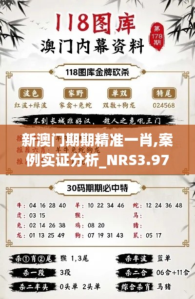 新澳门期期精准一肖,案例实证分析_NRS3.97