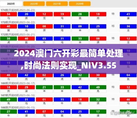 2024澳门六开彩最简单处理,时尚法则实现_NIV3.55