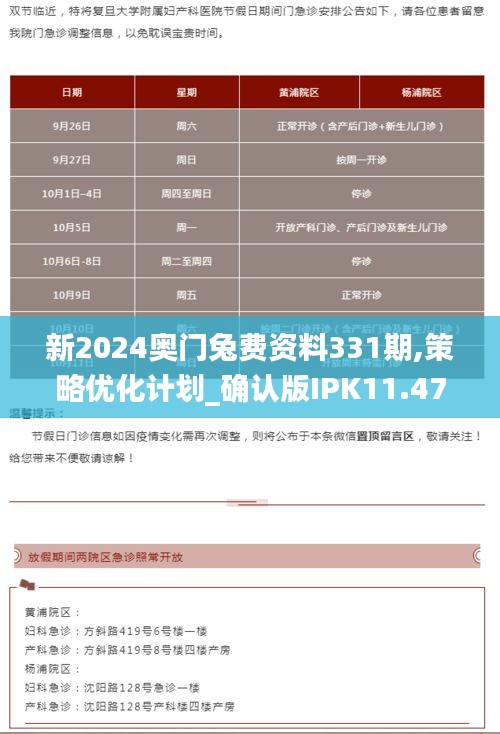 新2024奥门兔费资料331期,策略优化计划_确认版IPK11.47