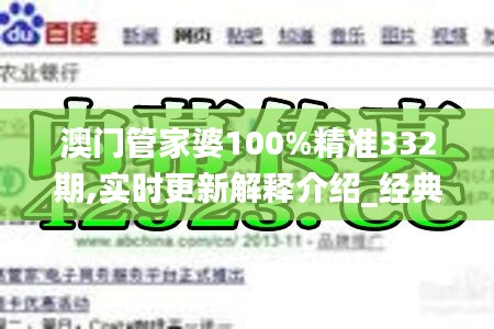 澳门管家婆100%精准332期,实时更新解释介绍_经典版NZN11.27