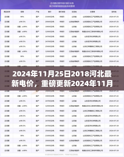 2024年11月25日2018河北最新电价，重磅更新2024年11月25日河北最新电价解读，洞悉电价变革趋势！