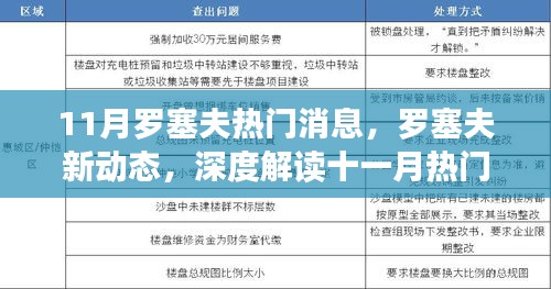 深度解读，罗塞夫新动态与十一月热门资讯速递