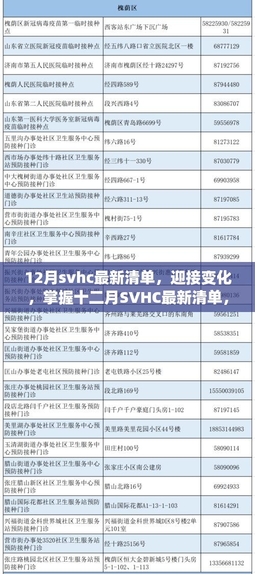 迎接变化，十二月SVHC最新清单公布，开启自信成就之旅