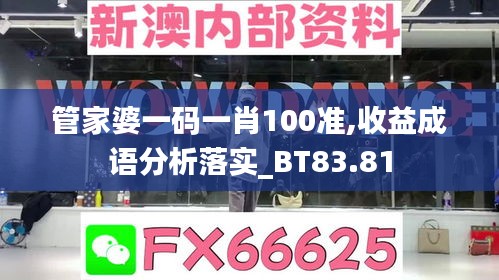 管家婆一码一肖100准,收益成语分析落实_BT83.81