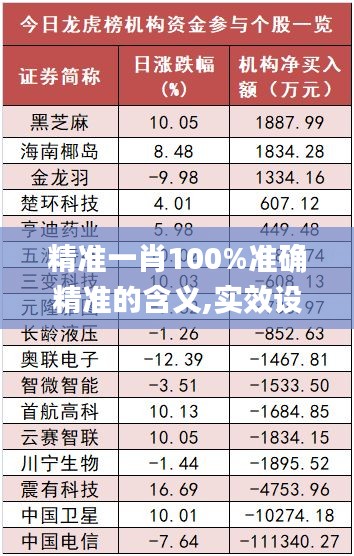 精准一肖100%准确精准的含义,实效设计解析策略_标准版34.696