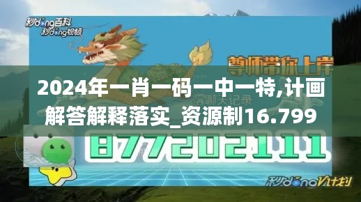 2024年一肖一码一中一特,计画解答解释落实_资源制16.799