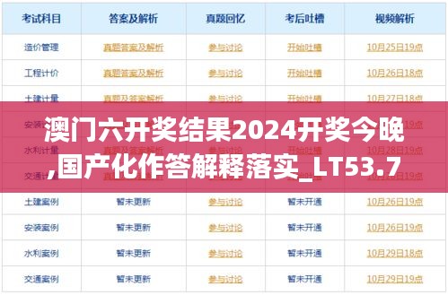 澳门六开奖结果2024开奖今晚,国产化作答解释落实_LT53.790