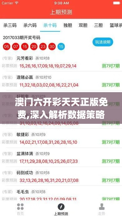 澳门六开彩天天正版免费,深入解析数据策略_专属版49.963