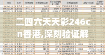 二四六天天彩246cn香港,深刻验证解析数据_资产款93.078