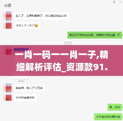 一肖一码一一肖一子,精细解析评估_资源款91.03