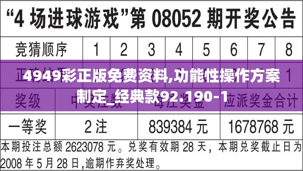 4949彩正版免费资料,功能性操作方案制定_经典款92.190-1