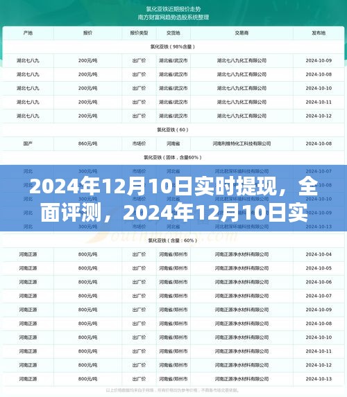 2024年实时提现产品深度评测与体验报告，全面解读与实用指南