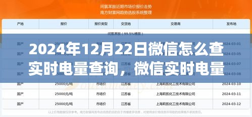 微信实时电量查询功能详解，轻松掌握电量动态至2024年（含步骤指南）