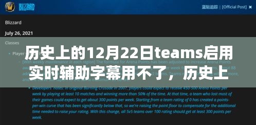 历史上的12月22日，Teams实时辅助字幕功能启动遭遇的挑战与问题