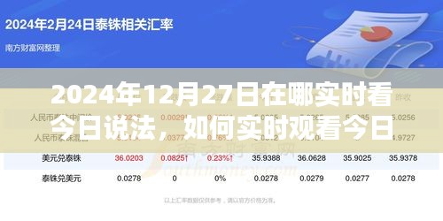 如何实时观看今日说法节目——初学者与进阶用户指南（附2024年12月27日观看指南）