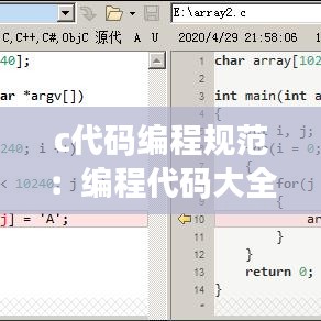 c代码编程规范：编程代码大全 c语言 