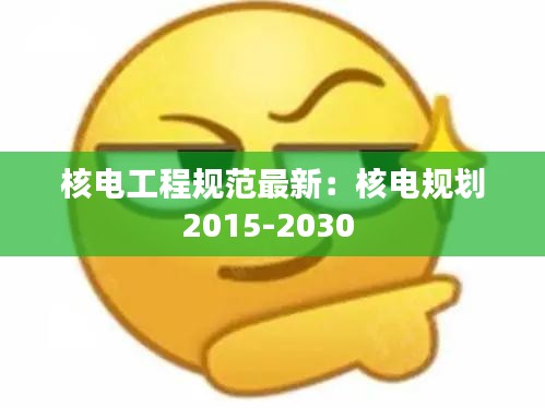 核电工程规范最新：核电规划2015-2030 