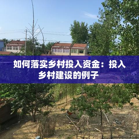 如何落实乡村投入资金：投入乡村建设的例子 