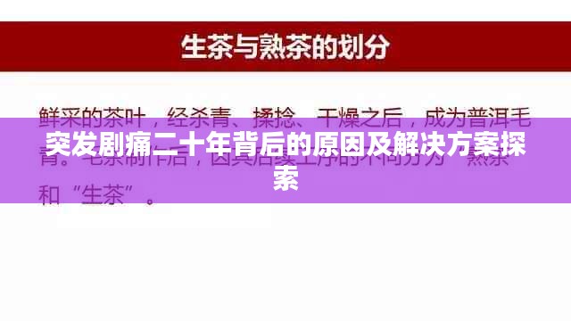 突发剧痛二十年背后的原因及解决方案探索