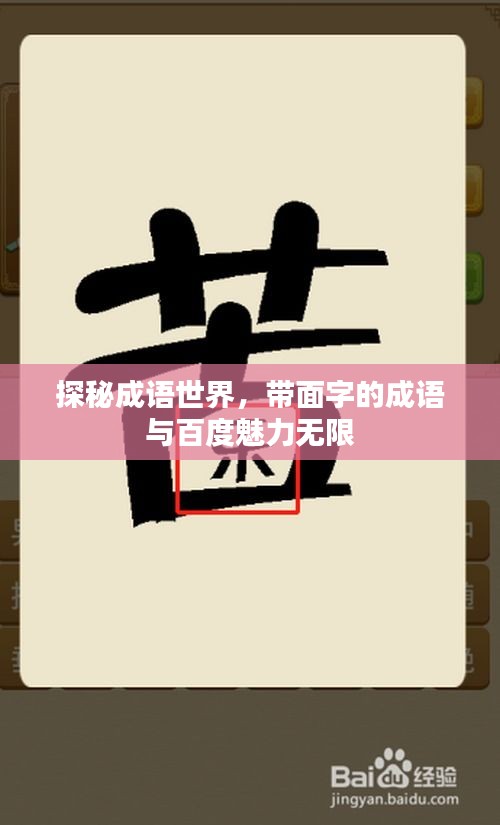 探秘成语世界，带面字的成语与百度魅力无限