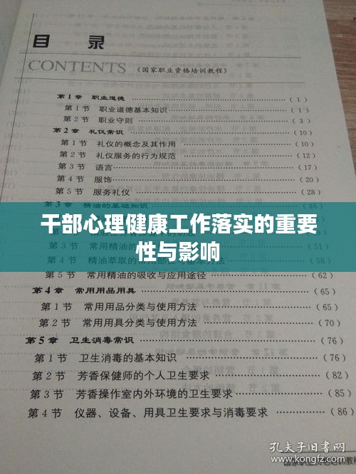 干部心理健康工作落实的重要性与影响